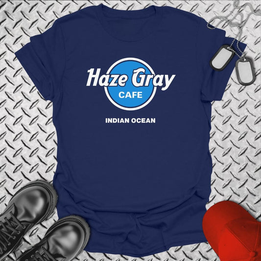 NavyHumor T-Shirt Navy / S Haze Gray Cafe - Indian Ocean T-shirt