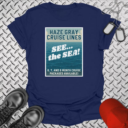 NavyHumor T-Shirt Navy / S Haze Gray Cruise Lines