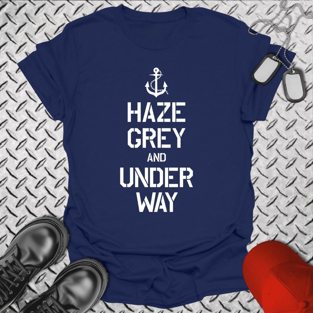 NavyHumor T-Shirt Navy / S Haze Grey & Under Way T-shirt