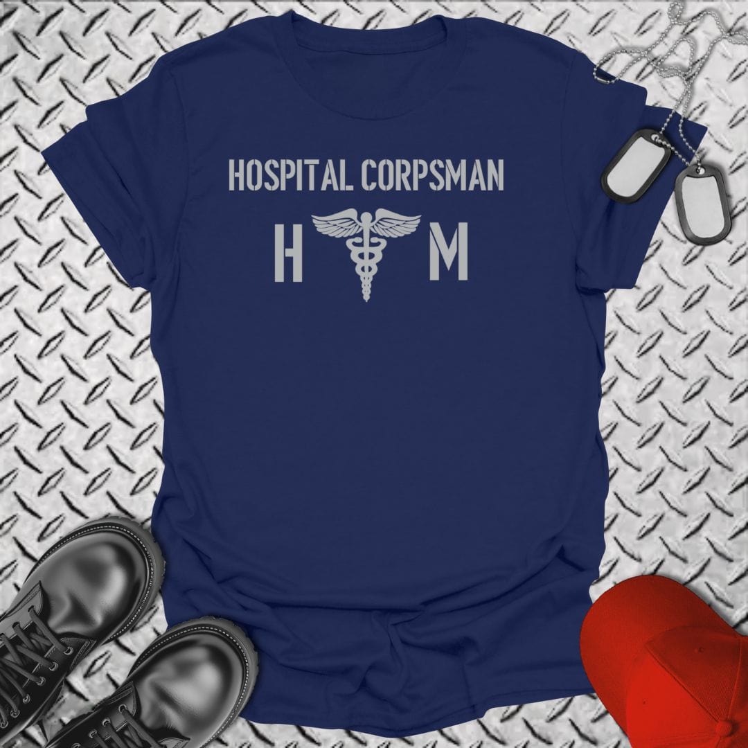 NavyHumor T-Shirt Navy / S Hospital Corpsman (HM) Insignia T-shirt