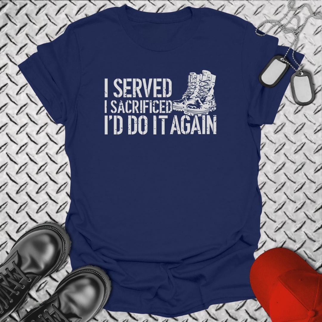 NavyHumor T-Shirt Navy / S I'd Do It Again T-shirt