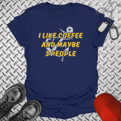 NavyHumor T-Shirt Navy / S I Like Coffee T-shirt