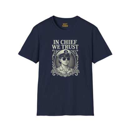 NavyHumor T-Shirt Navy / S In Chief We Trust - Female T-shirt