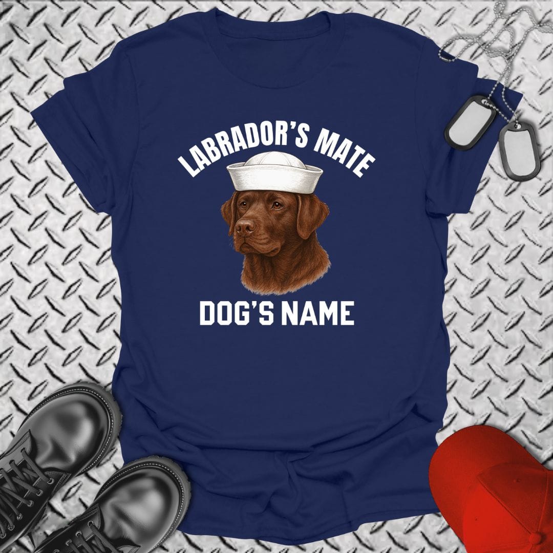 NavyHumor T-Shirt Navy / S Labrador's Mate - Chocolate