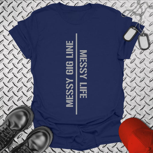 NavyHumor T-Shirt Navy / S Messy Gig Line T-shirt