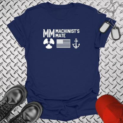NavyHumor T-Shirt Navy / S MM - Flag & Anchor