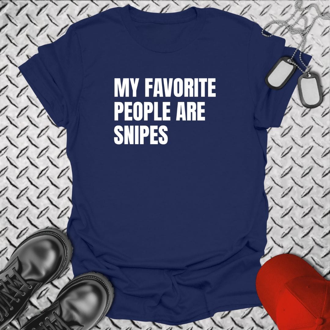 NavyHumor T-Shirt Navy / S My Favorite People Are Snipes