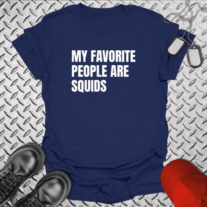 NavyHumor T-Shirt Navy / S My Favorite People Are Squids
