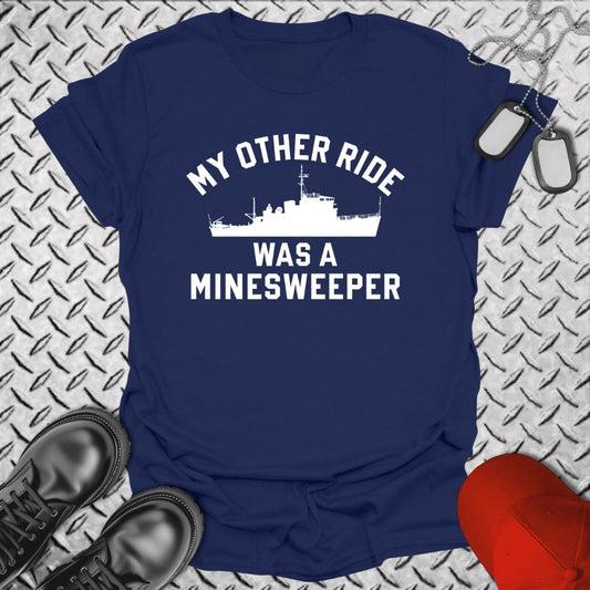 NavyHumor T-Shirt Navy / S My Other Ride Was a Minesweeper T-shirt