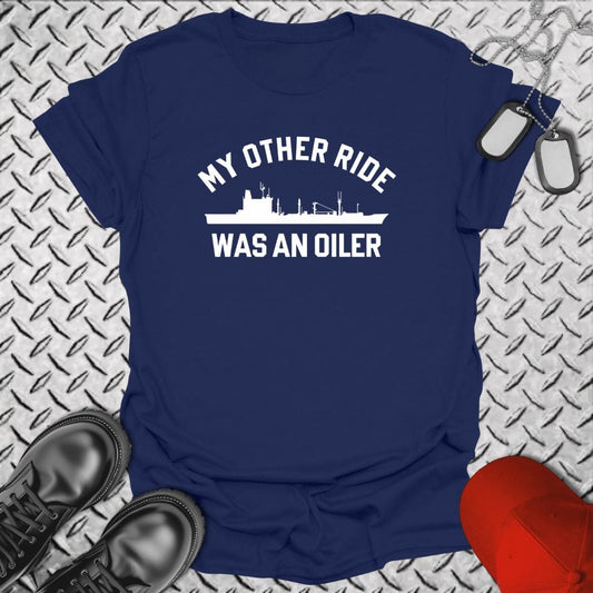 NavyHumor T-Shirt Navy / S My Other Ride Was An Oiler (Cimarron-Class)