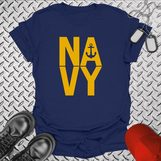 NavyHumor T-Shirt Navy / S Navy - Bold Block T-shirt