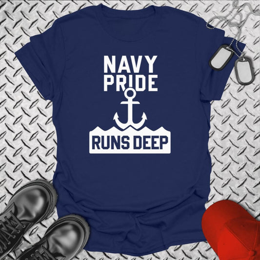 NavyHumor T-Shirt Navy / S Navy Pride Runs Deep T-shirt