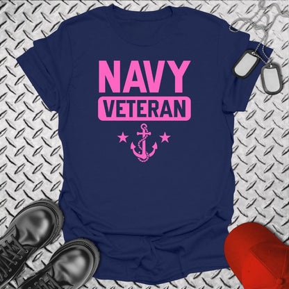 NavyHumor T-Shirt Navy / S Navy Veteran (Pink Edition)  T-shirt