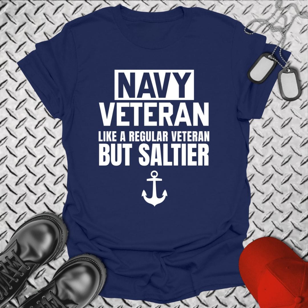 NavyHumor T-Shirt Navy / S Navy Veteran - Saltier T-shirt