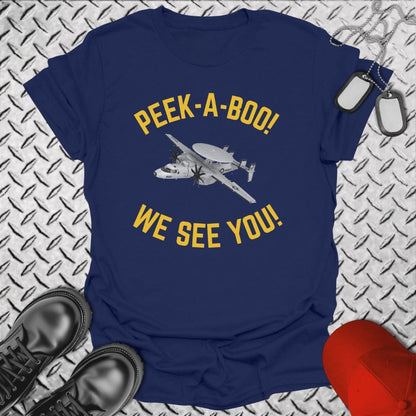 NavyHumor T-Shirt Navy / S Peek-A-Boo Hawkeye T-shirt