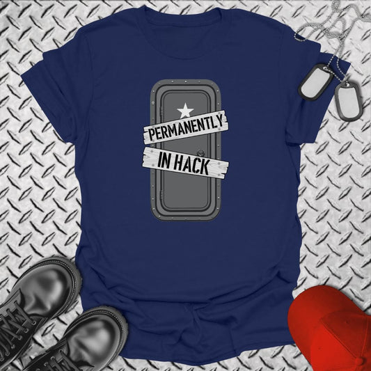 NavyHumor T-Shirt Navy / S Permanently in Hack (Door) T-shirt