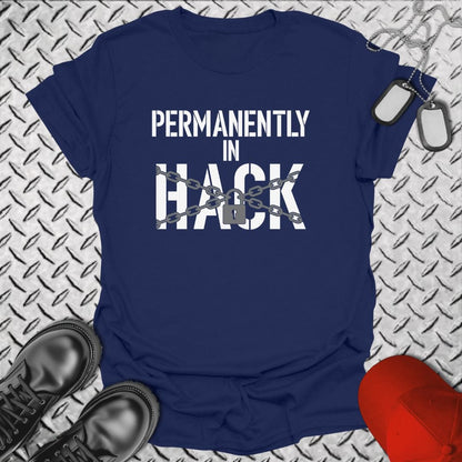 NavyHumor T-Shirt Navy / S Permanently in Hack (Lock) T-shirt