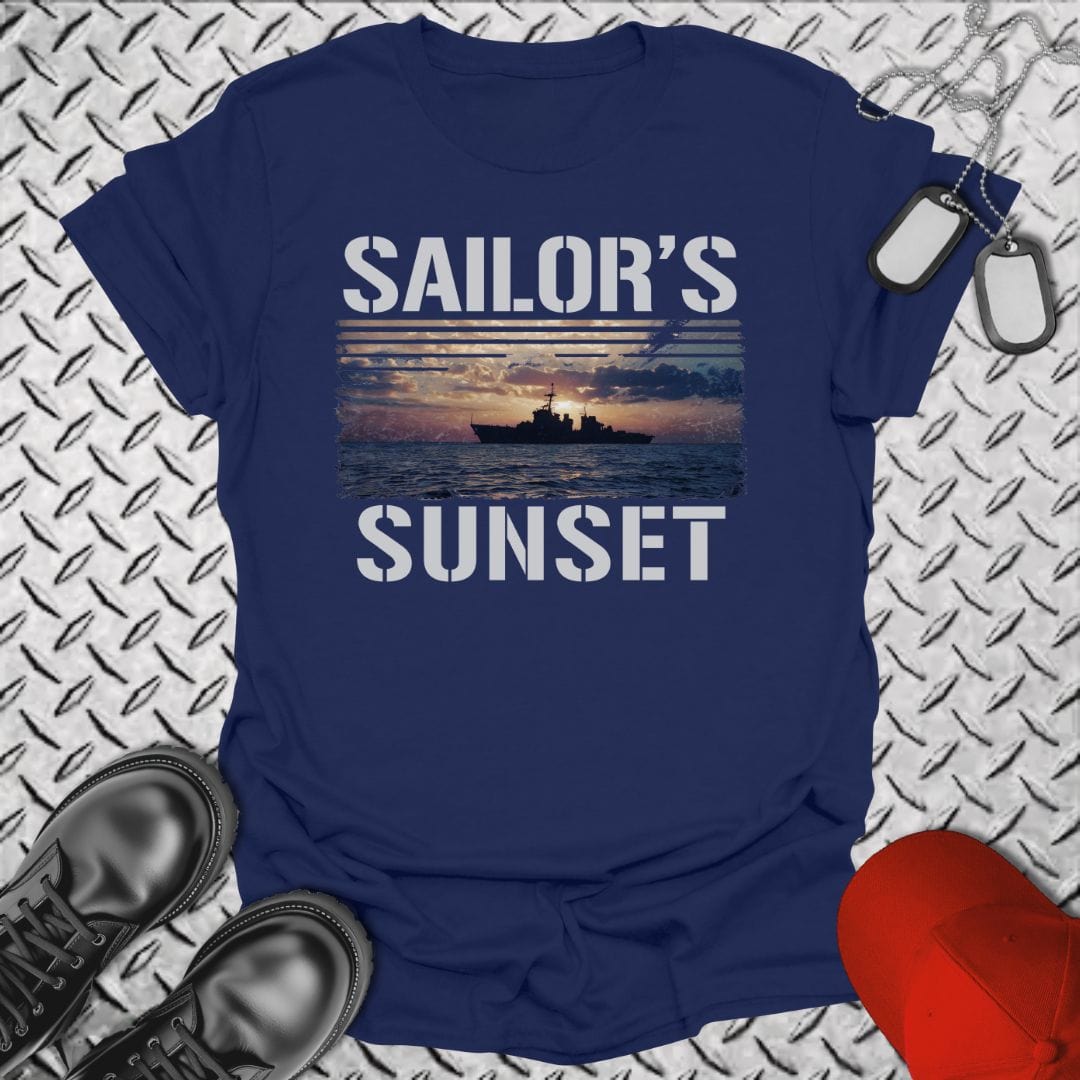 NavyHumor T-Shirt Navy / S Sailor's Sunset T-shirt