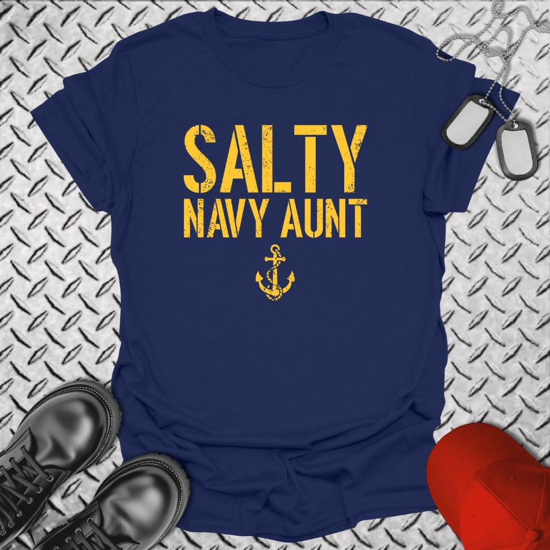 NavyHumor T-Shirt Navy / S Salty Navy Aunt T-shirt