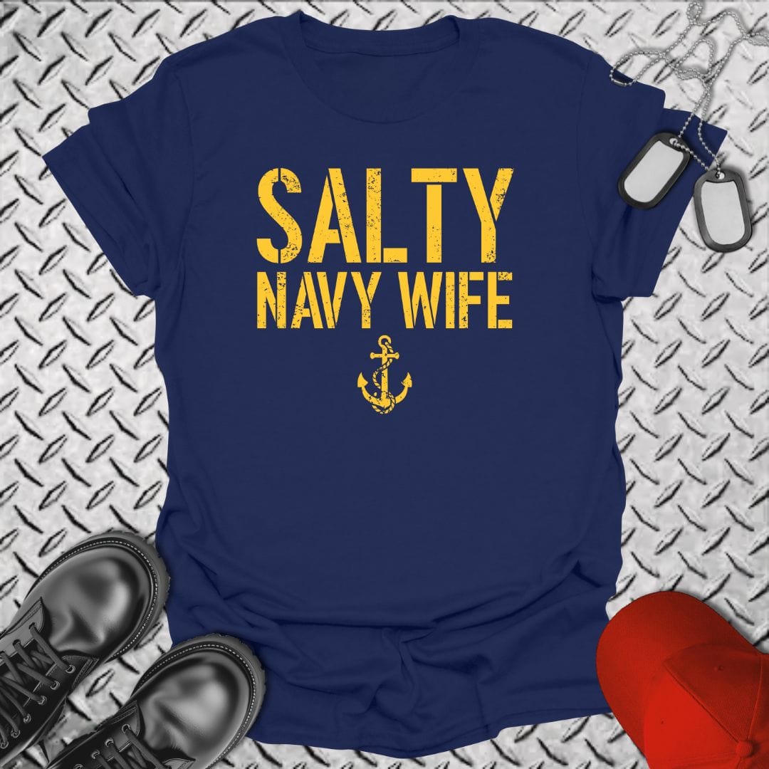 NavyHumor T-Shirt Navy / S Salty Navy Wife T-shirt