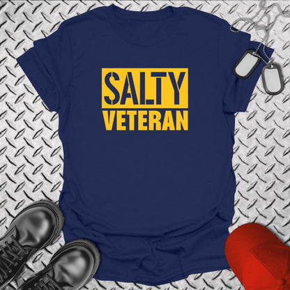 NavyHumor T-Shirt Navy / S Salty Veteran (Block)