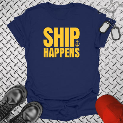 NavyHumor T-Shirt Navy / S Ship Happens T-shirt