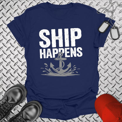 NavyHumor T-Shirt Navy / S SHIP Happens T-shirt