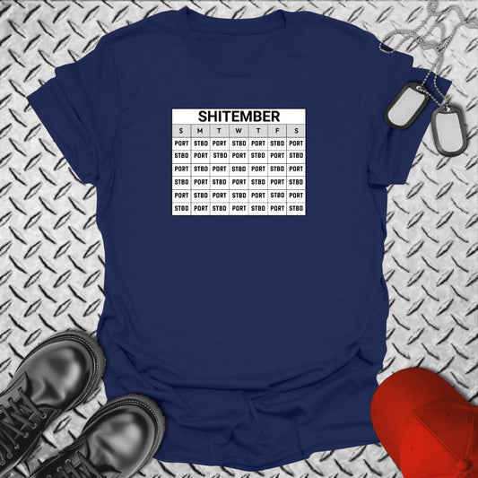 NavyHumor T-Shirt Navy / S SHITEMBER Duty Calendar