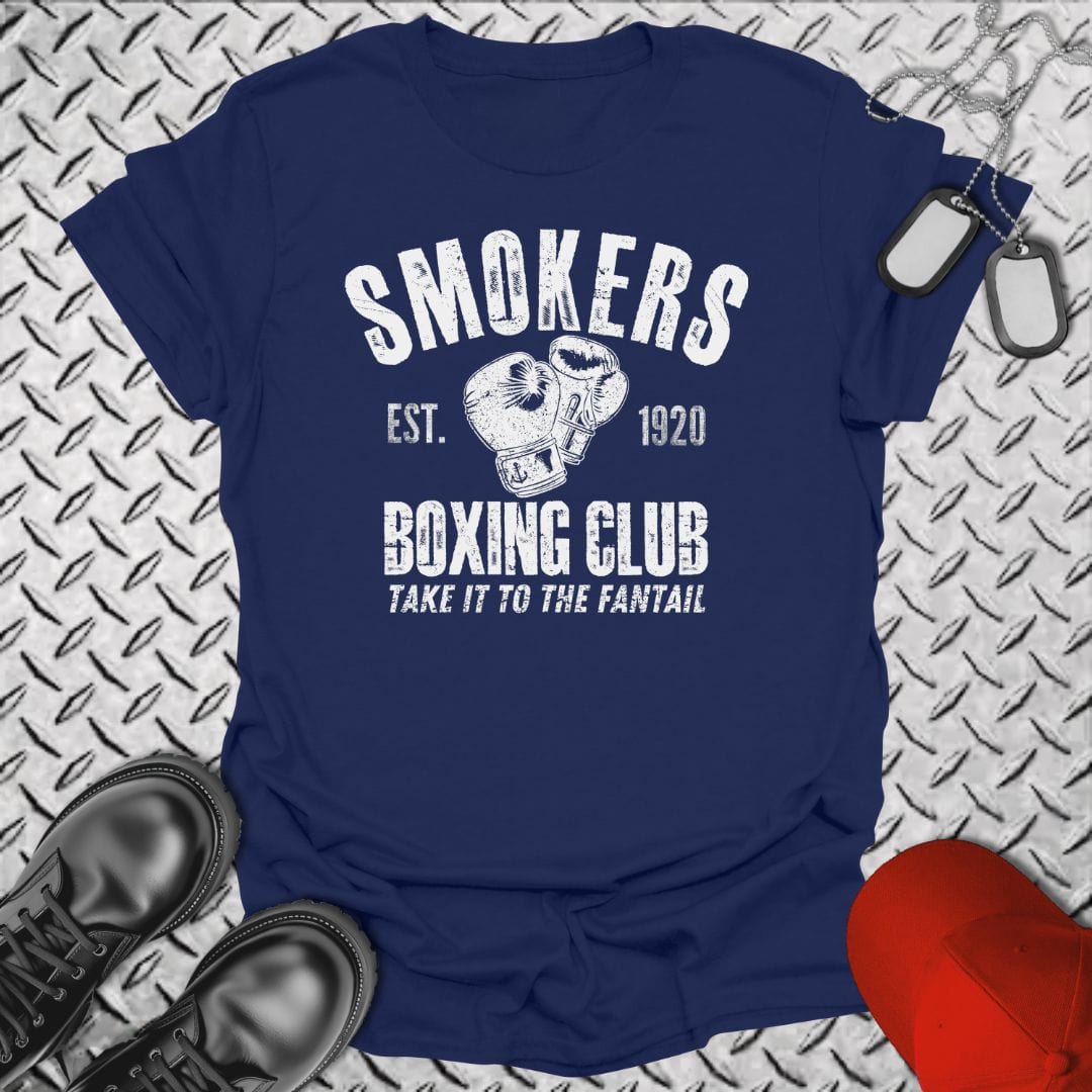 NavyHumor T-Shirt Navy / S Smokers Boxing Club T-shirt