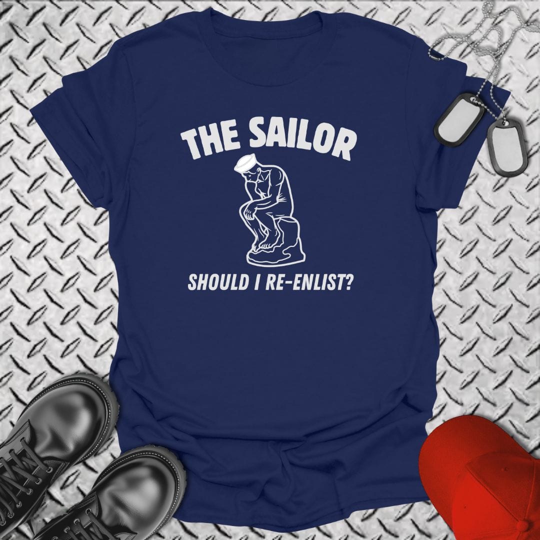 NavyHumor T-Shirt Navy / S The (Sailor) Thinker T-shirt