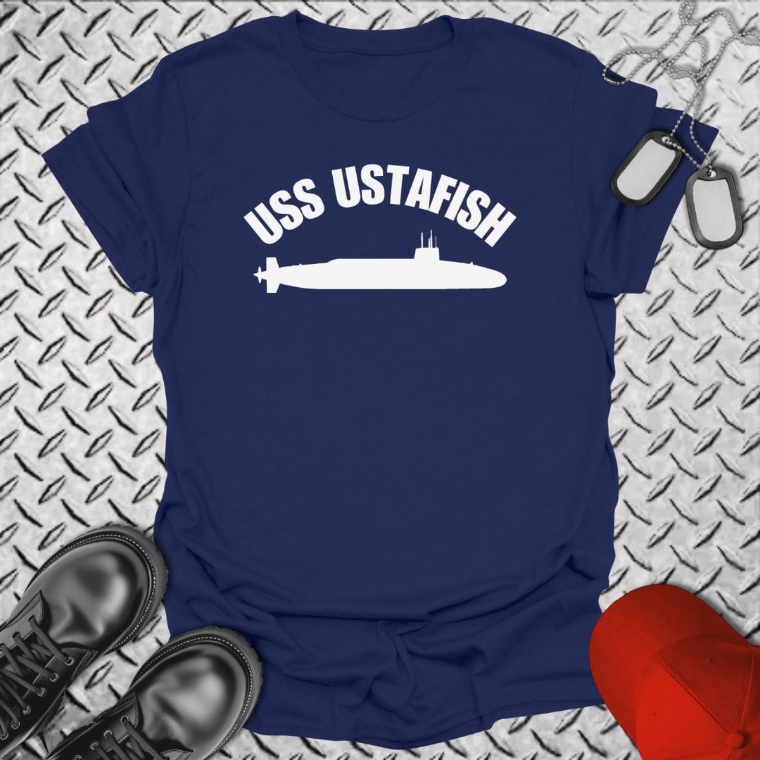 NavyHumor T-Shirt Navy / S USS Ustafish (SSBN) T-shirt