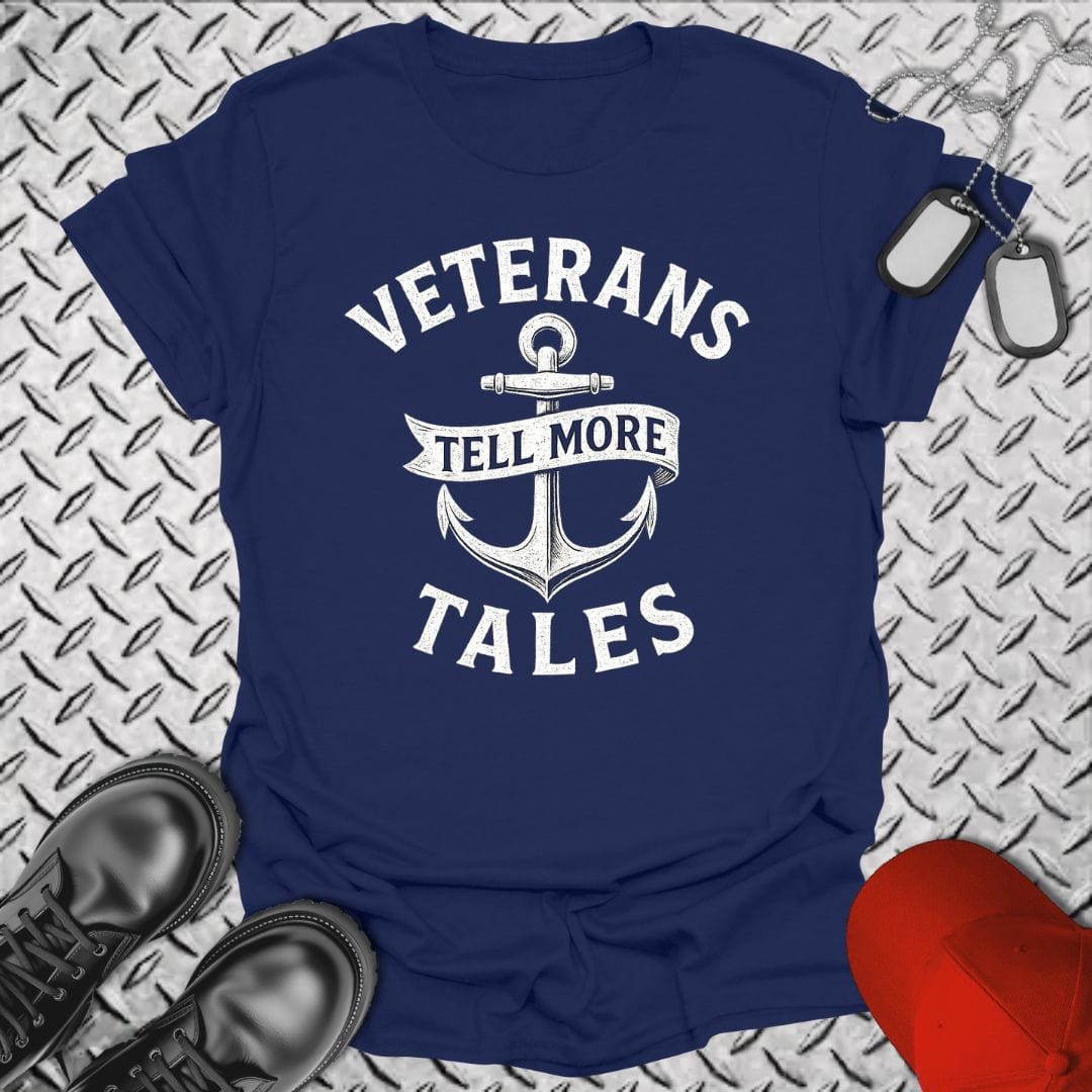 NavyHumor T-Shirt Navy / S Veterans Tell More Tales T-shirt