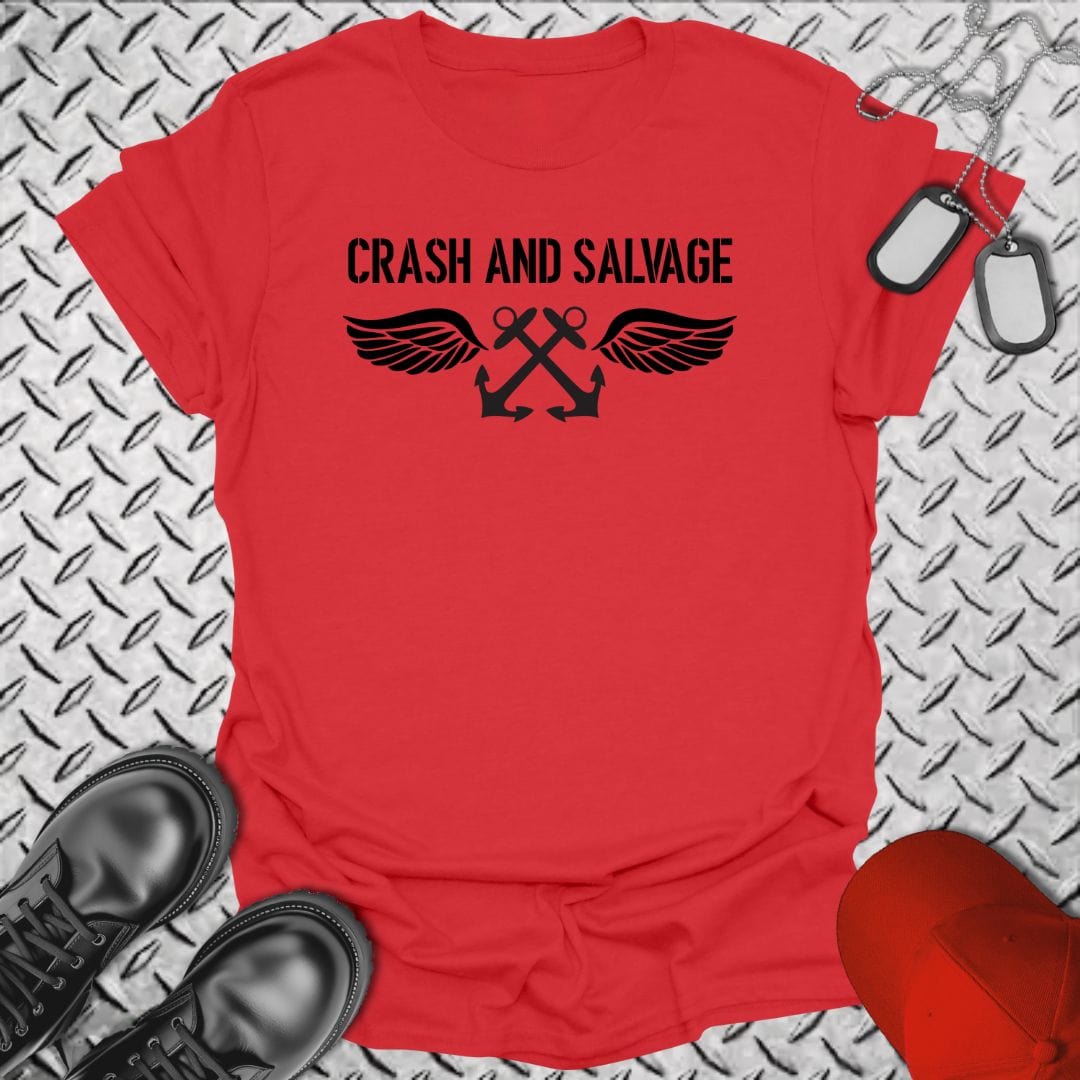 NavyHumor T-Shirt Red / S ABH - Crash and Salvage T-shirt