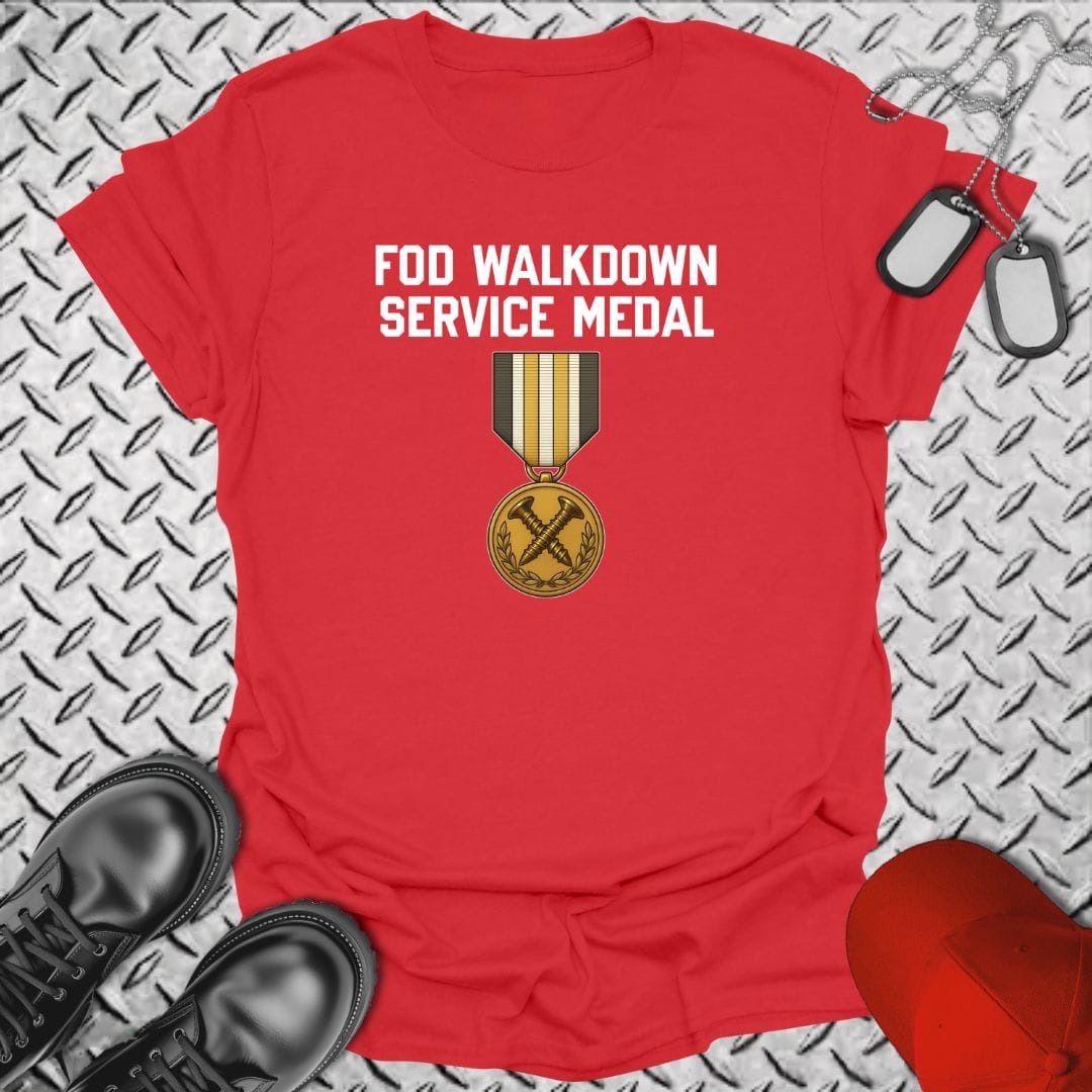 NavyHumor T-Shirt Red / S FOD Walkdown Medal T-shirt
