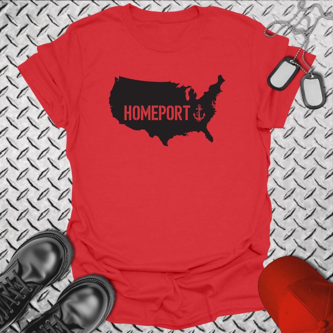 NavyHumor T-Shirt Red / S Homeport America T-shirt