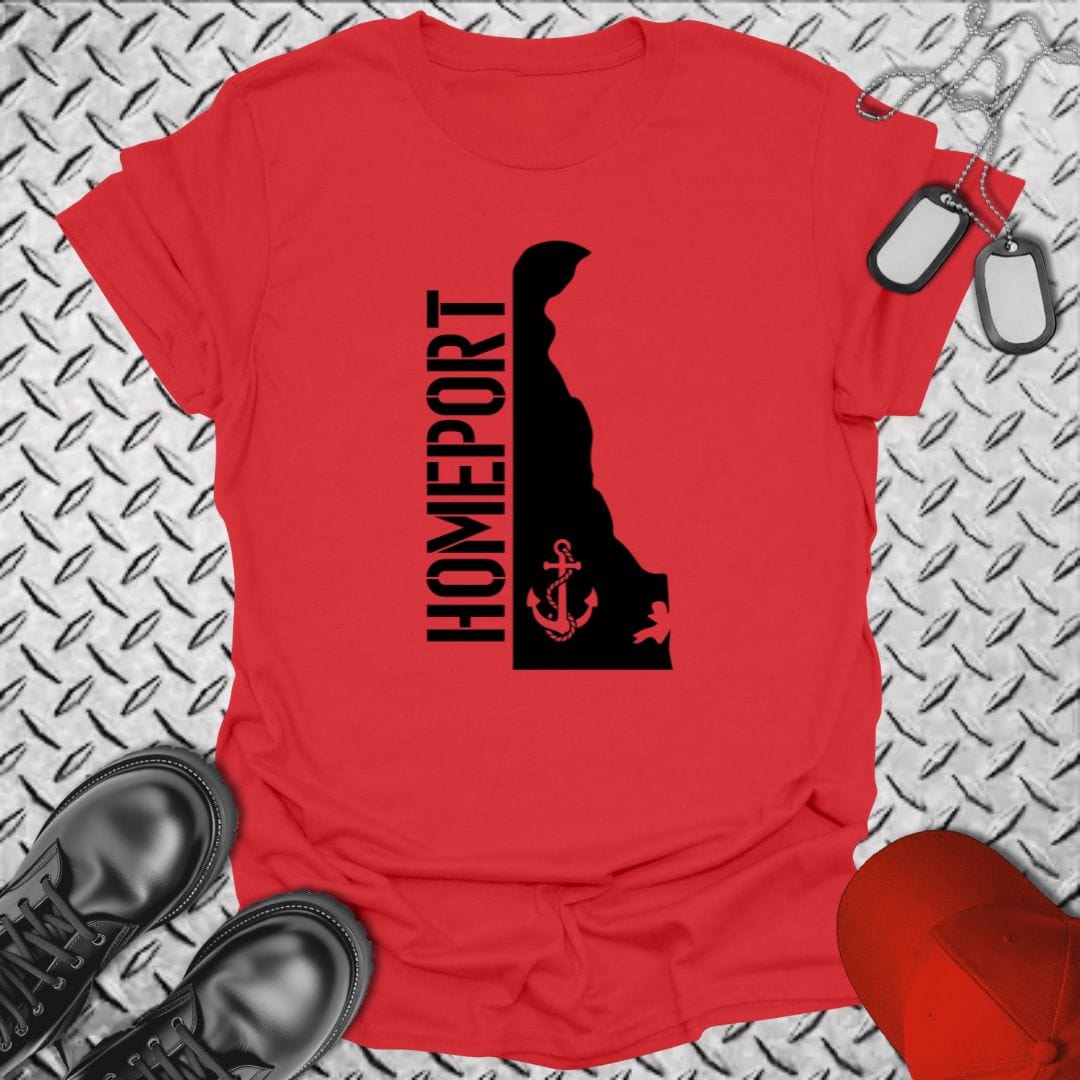 NavyHumor T-Shirt Red / S Homeport Delaware T-shirt