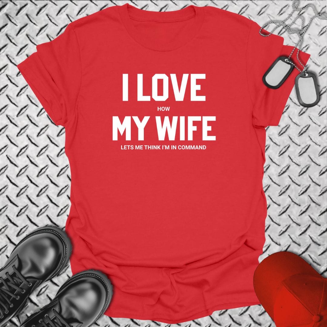 NavyHumor T-Shirt Red / S I Love (How) My Wife T-shirt