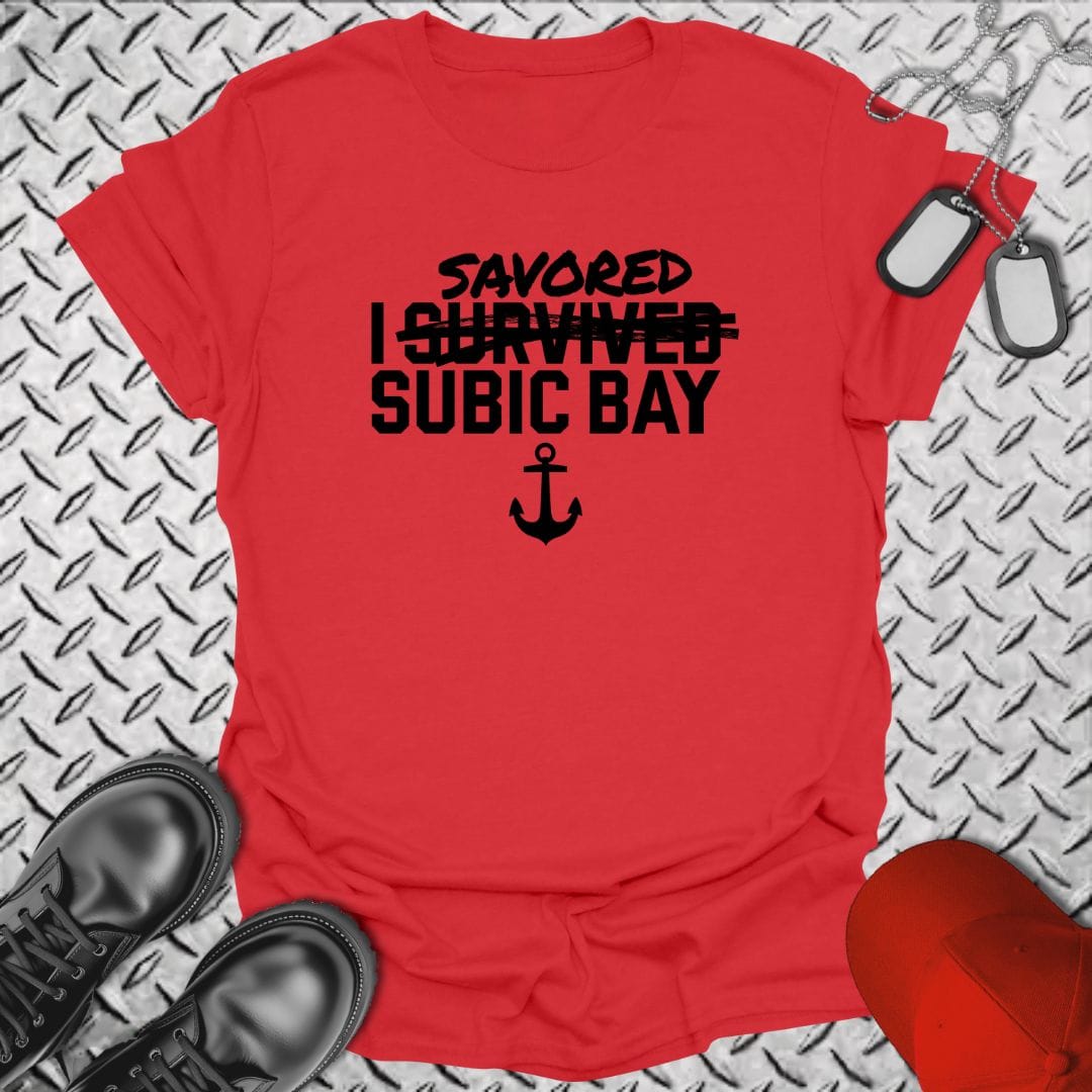 NavyHumor T-Shirt Red / S I Savored Subic Bay