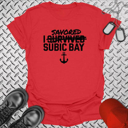 NavyHumor T-Shirt Red / S I Savored Subic Bay