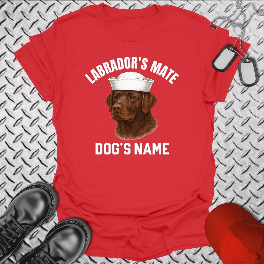 NavyHumor T-Shirt Red / S Labrador's Mate - Chocolate
