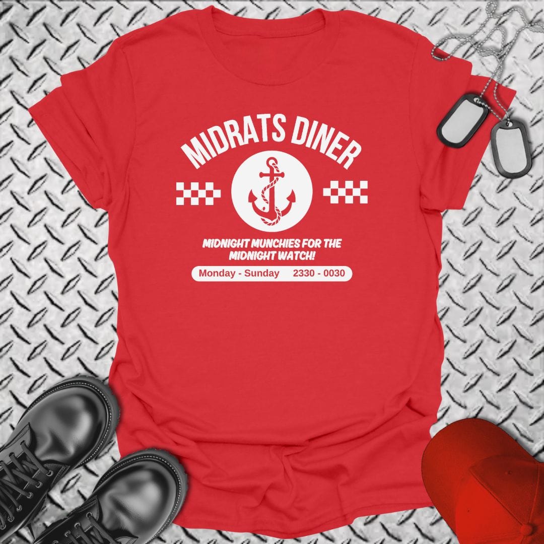 NavyHumor T-Shirt Red / S Midrats Diner - Anchor T-shirt