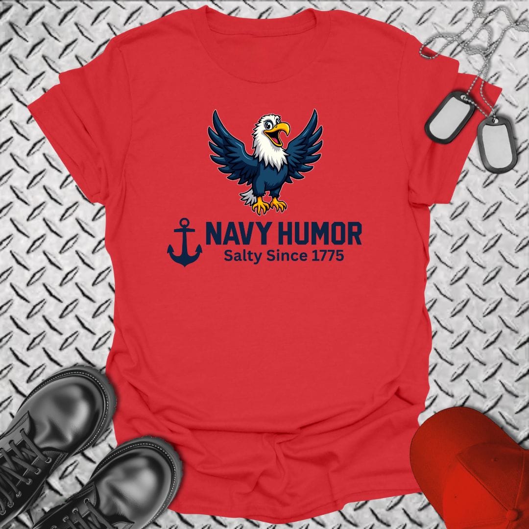 NavyHumor T-Shirt Red / S Navy Humor - Salty Since 1775 T-shirt