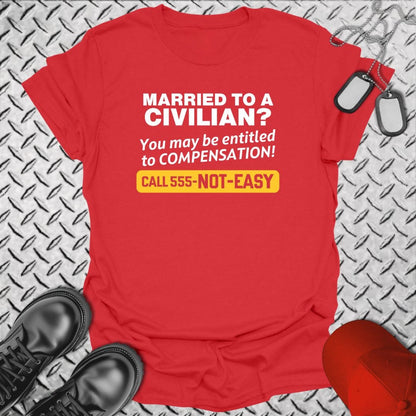 NavyHumor T-Shirt Red / S Not Easy
