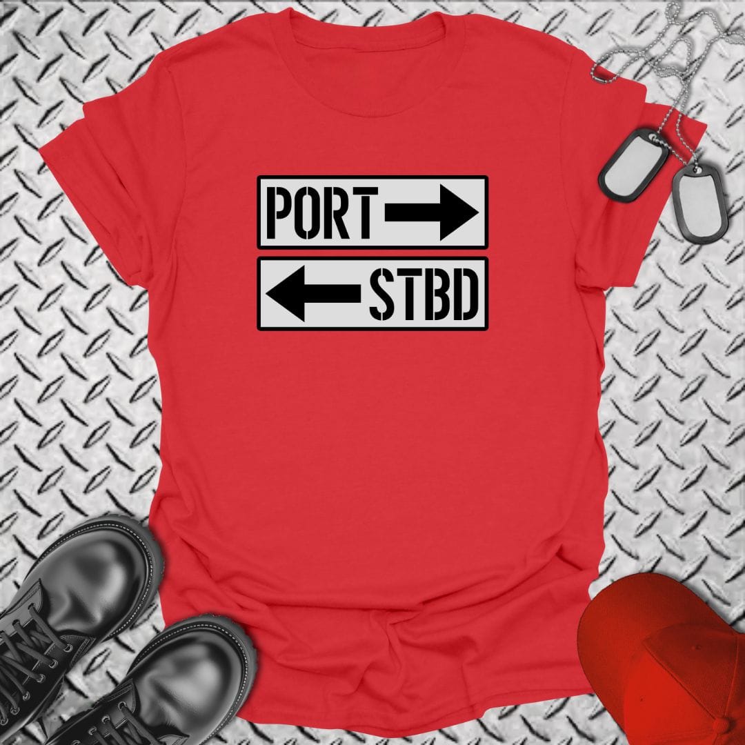 NavyHumor T-Shirt Red / S PORT/STBD