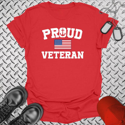 NavyHumor T-Shirt Red / S Proud Veteran