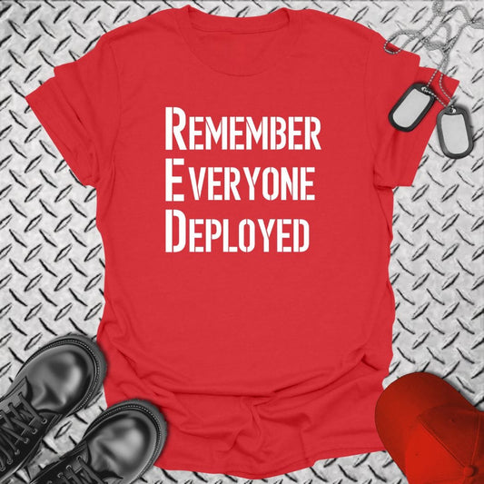 NavyHumor T-Shirt Red / S R.E.D. - Remember Everyone Deployed T-shirt