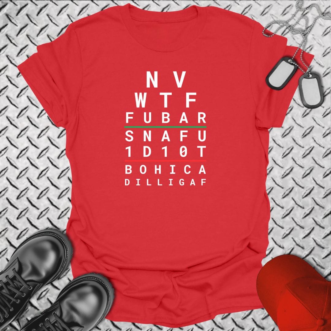 NavyHumor T-Shirt Red / S Sailor Eye Chart