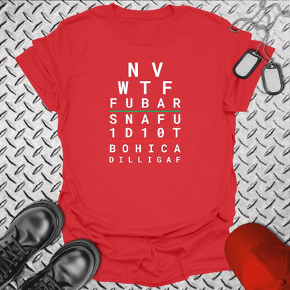 NavyHumor T-Shirt Red / S Sailor Eye Chart