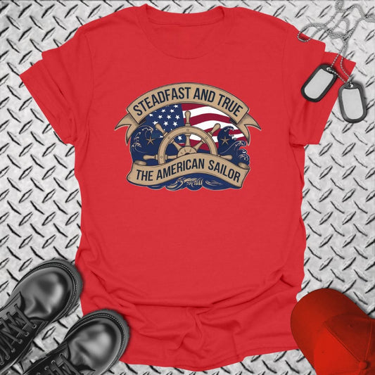 NavyHumor T-Shirt Red / S Steadfast & True T-shirt