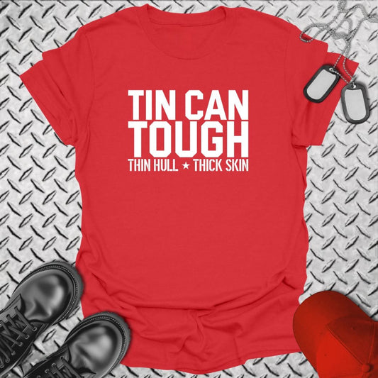 NavyHumor T-Shirt Red / S Tin Can Tough